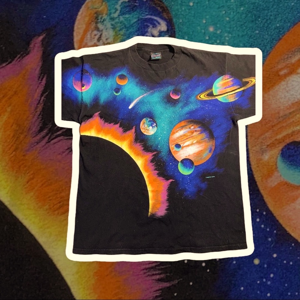 VINTAGE 1997 Habitat solar system T-shirt size X-LARGE